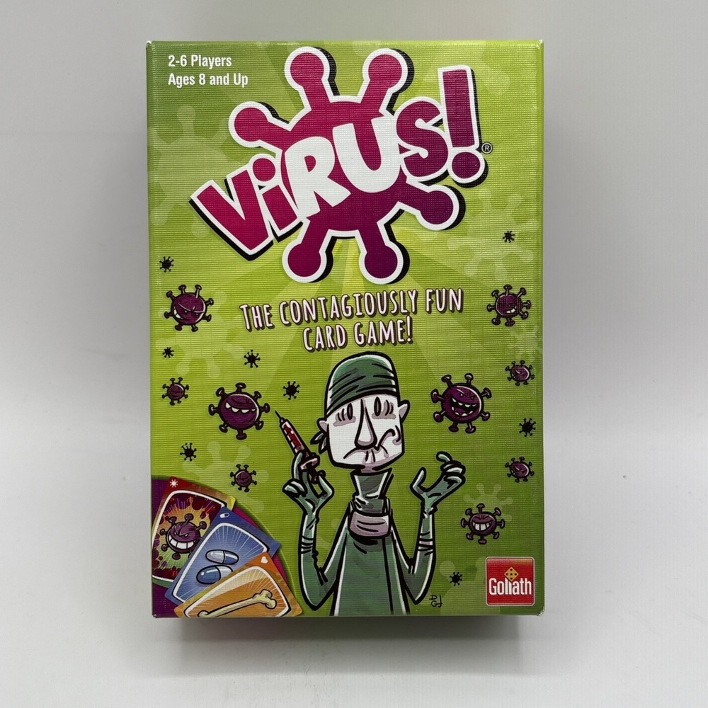 VIRUS! Card Game by Goliath - The Contagiously Fun Strategy Game Used /Complete